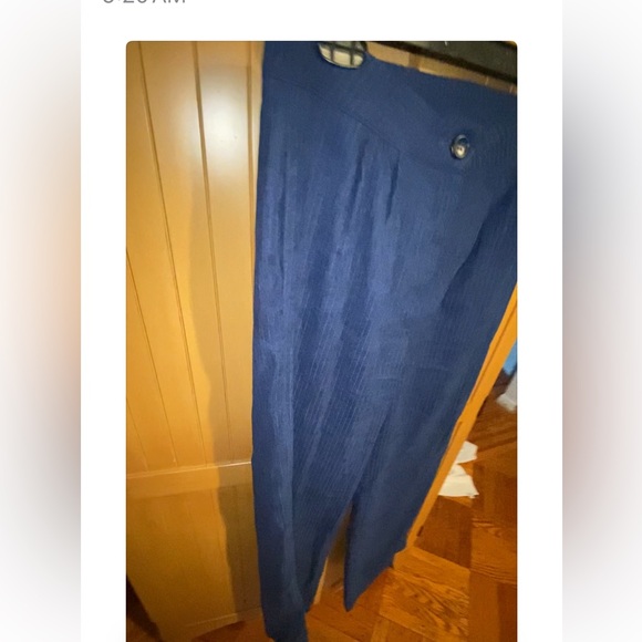 Stylish Corduroy Wide-Leg Pants/Large/blue - Picture 5 of 16